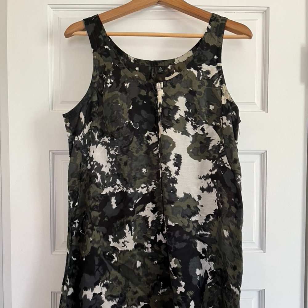 ISDA & CO - Abstract Camo Print Scoop Neck Tunic - S